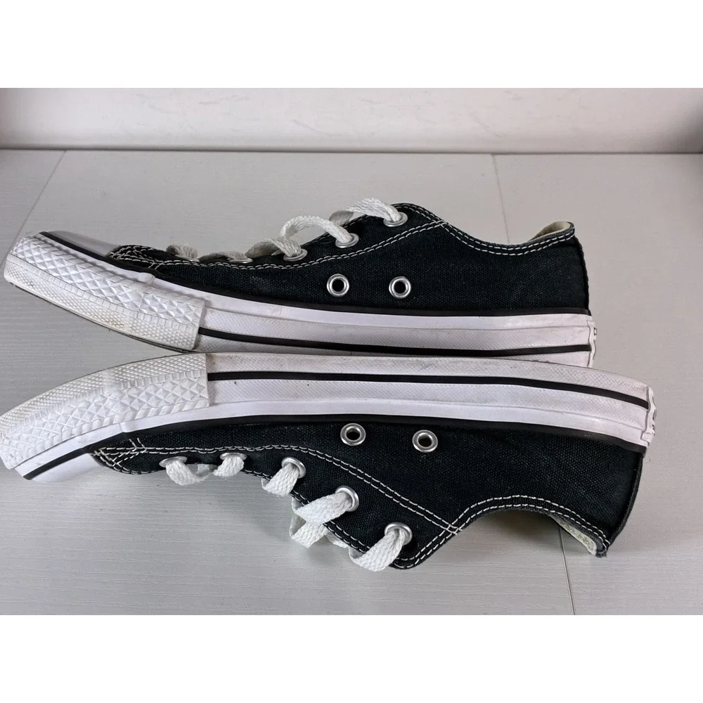 Kids Size 3 All Star Converse Lo Ox Chucks Black  Shoes